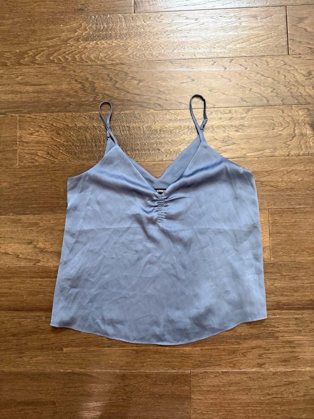 Express Women's Ruched Satin V-Neck Cami Tank Top Size S